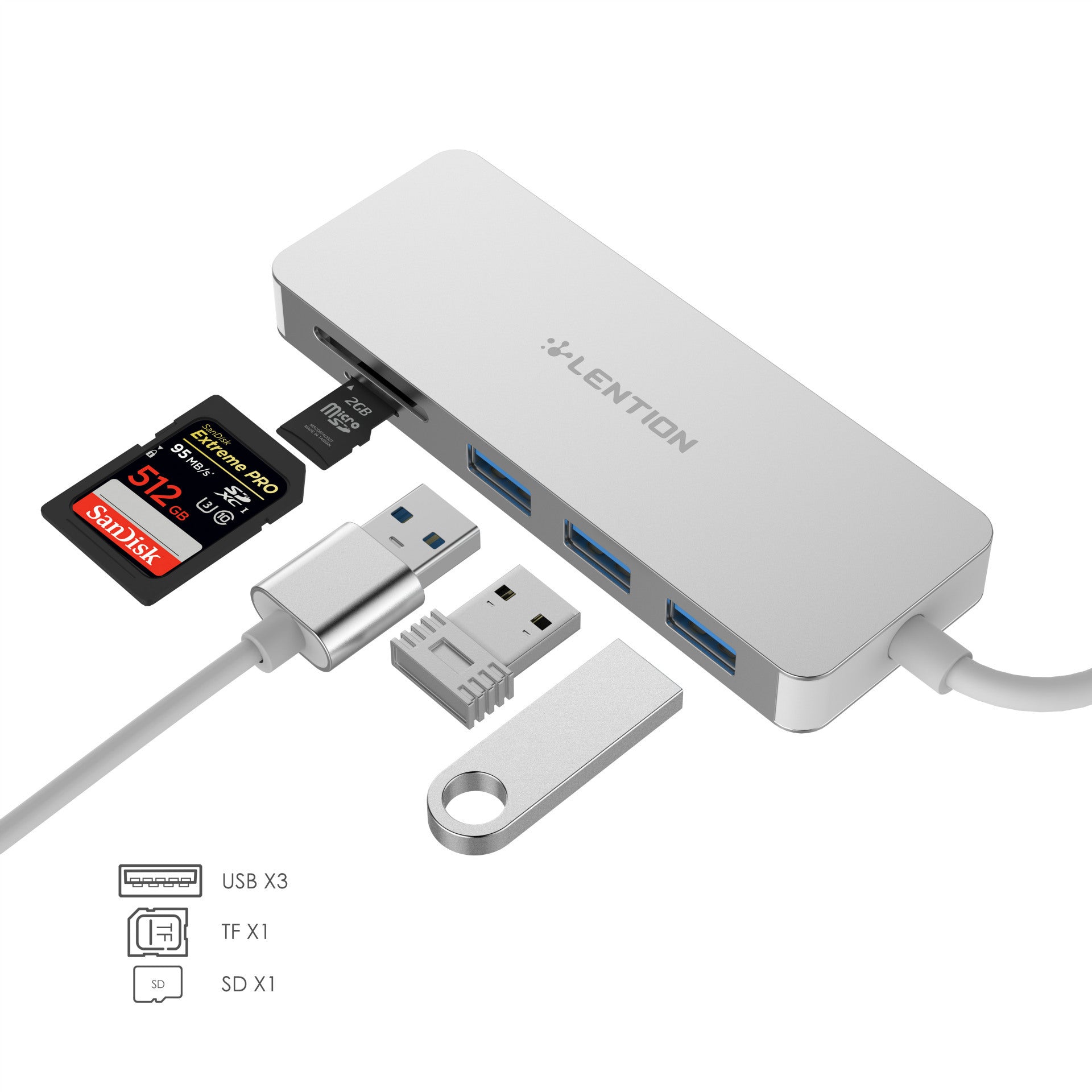Usb3.0 Lecteur de cartes multifonctions HUB
