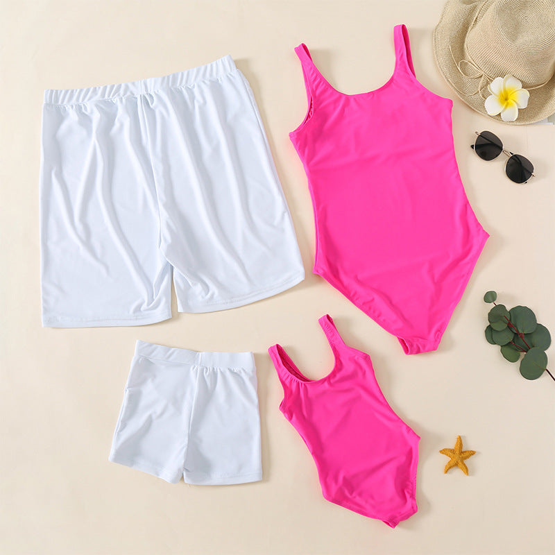 Femmes Sling Un-piece Maillot de bain pour homme Plage Short Famille Maillot de bain parent-enfant
