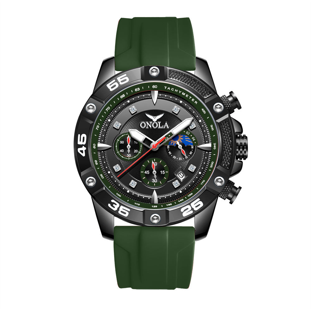 Mode Casual Style Multifonctionnel Quartz Waterproof Tape Watch