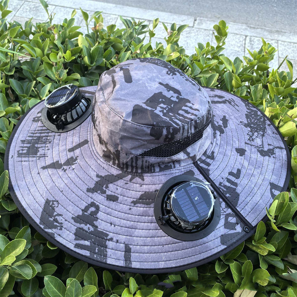 Chapeau de ventilateur solaire double