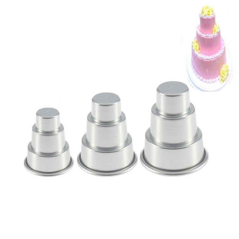 Mini moule à gâteau en alliage d'aluminium à trois couches