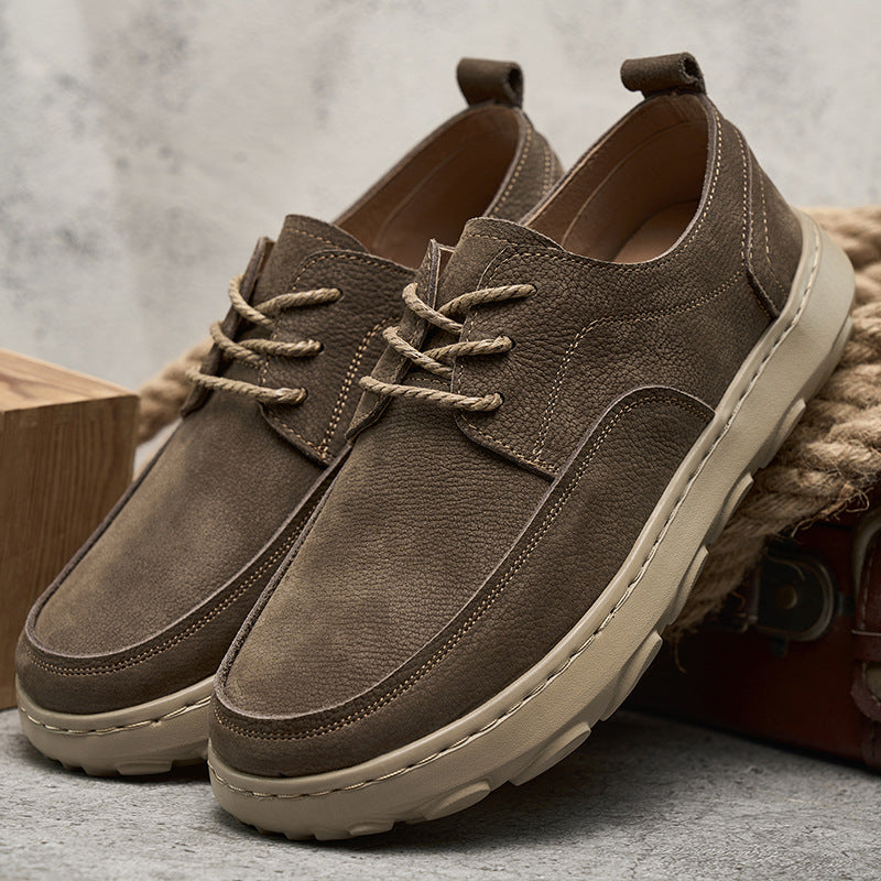 Hommes Dentelle-Up Vintage Chaussures avec semelle solide