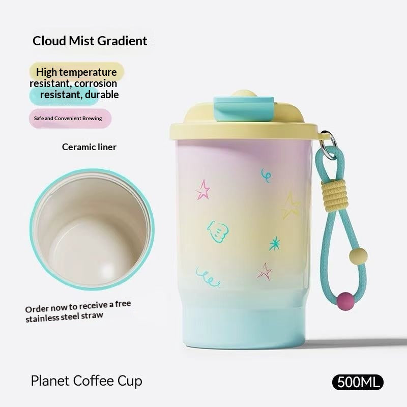 316 Bouteille d'eau en céramique en acier inoxydable