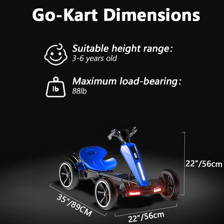 12V Pédale électrique pour enfants Go Kart