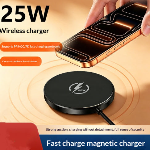Chargeur rapide sans fil ultra-mince 25W fort avec fixation magnétique