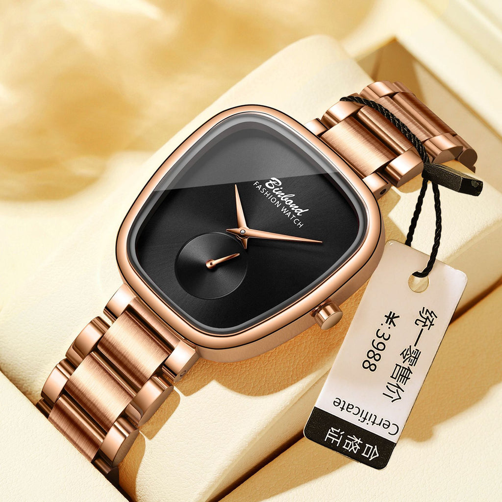 Montre Quartz en acier inoxydable imperméable pour femme
