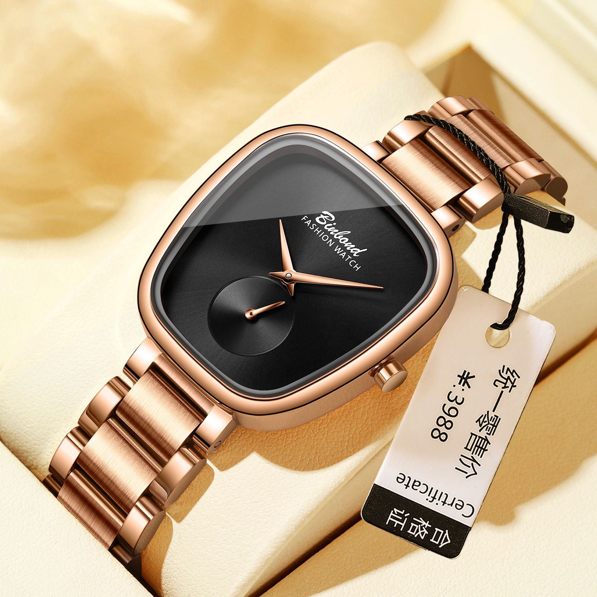 Montre Quartz en acier inoxydable imperméable pour femme