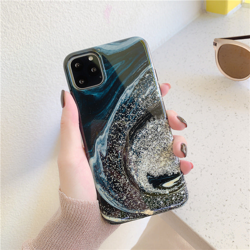 Boîtier de téléphone en marbre de cristal coloré