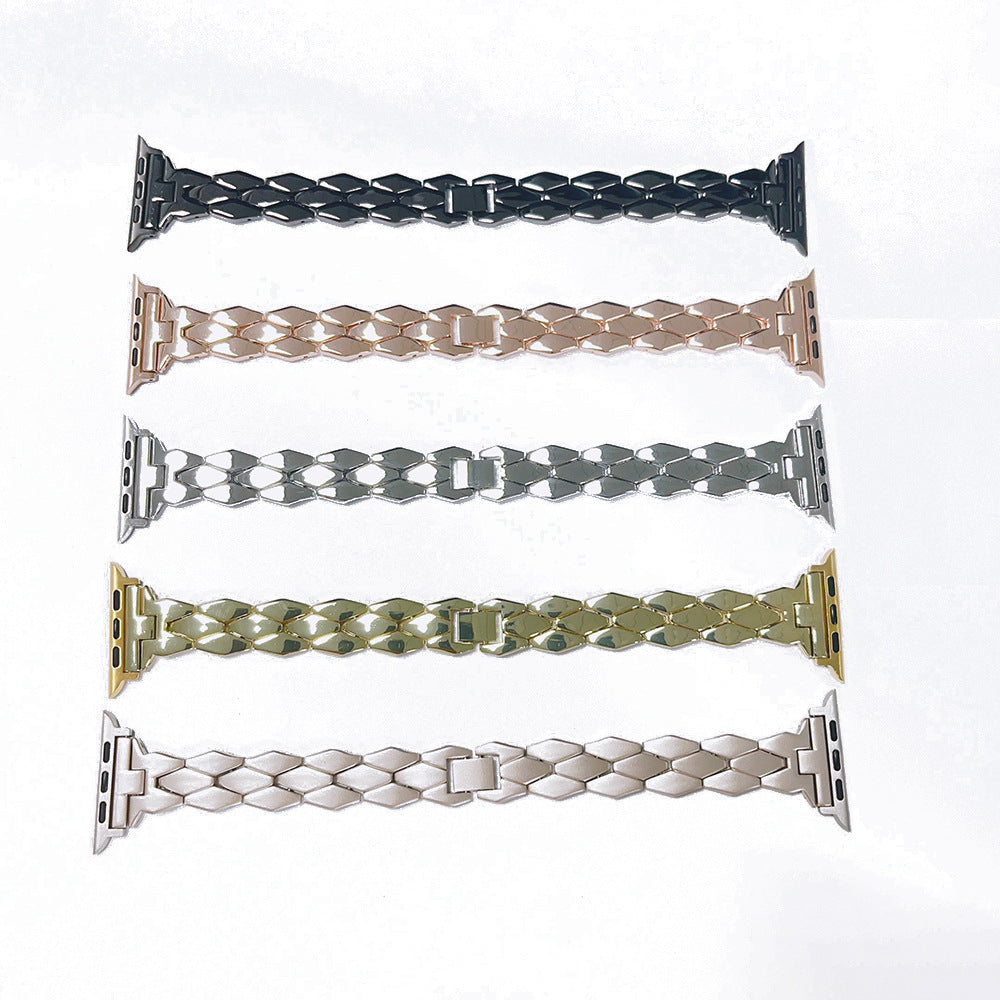 Bracelet en métal massif de diamant en acier inoxydable créatif