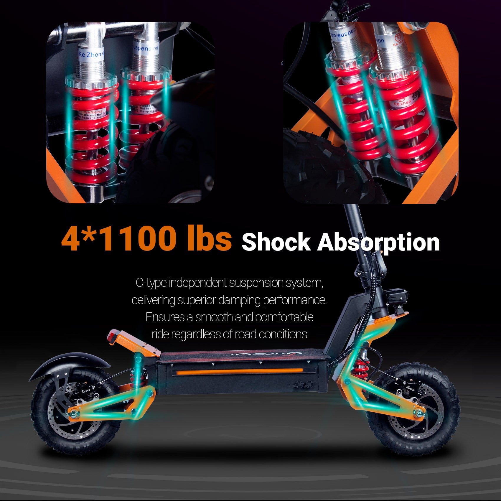 X5 Pro 3000W 60V 40Ah 11 pouces hors route Scooter électrique avec NFC