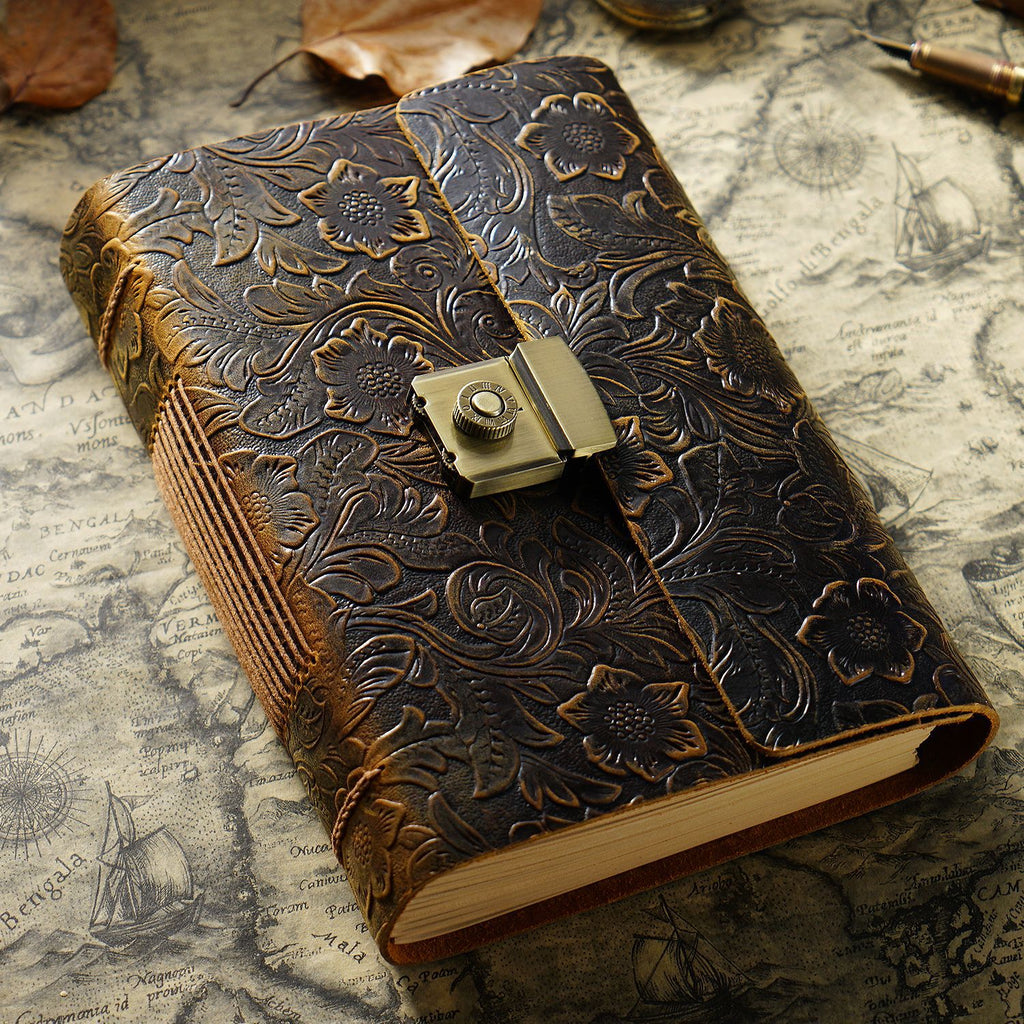 Vieille revue Journal Cowhide Notebook