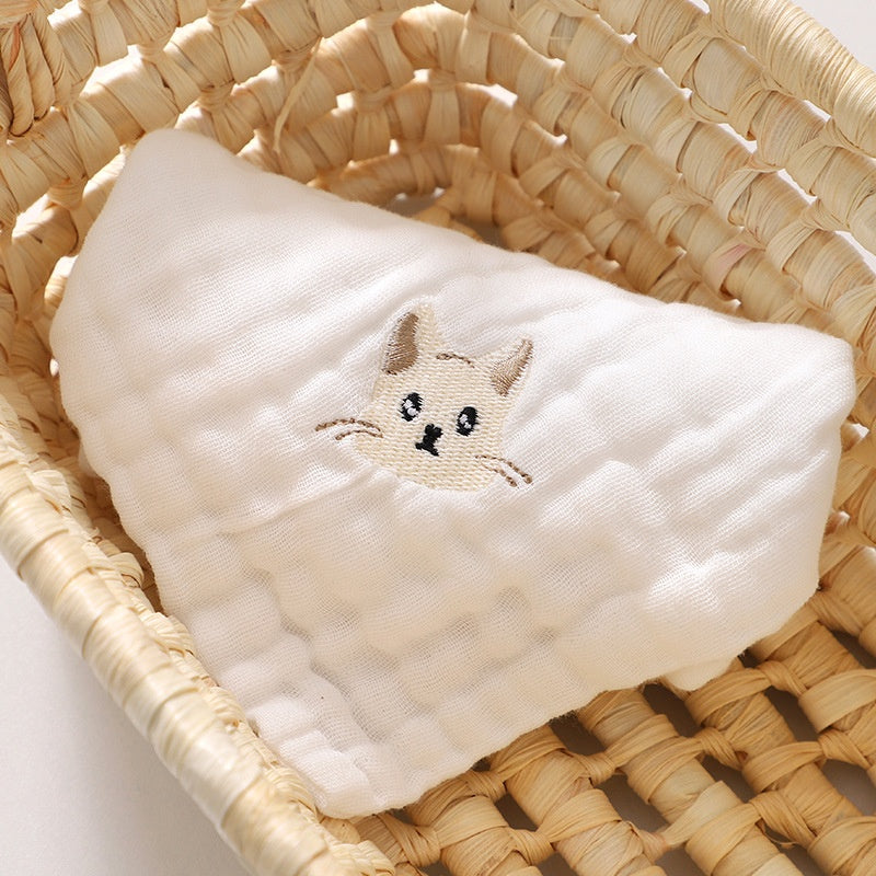 Baby mince classe de coton A Six couches Gauze Petite serviette de salive carrée