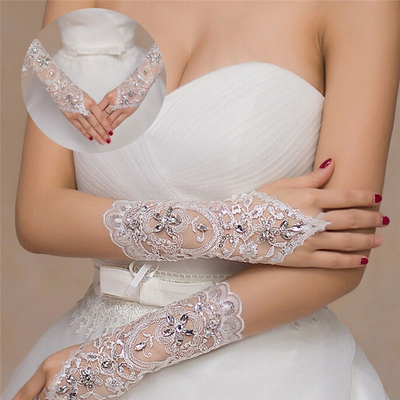 Gants de robe de mariée mère