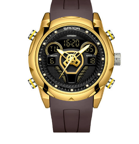 Homme montre mode lumineux étanche réveil électronique