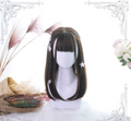 Lolita Wig Ji Fazhong Long Straight Wig Air Bangs Simulation Big Scalp