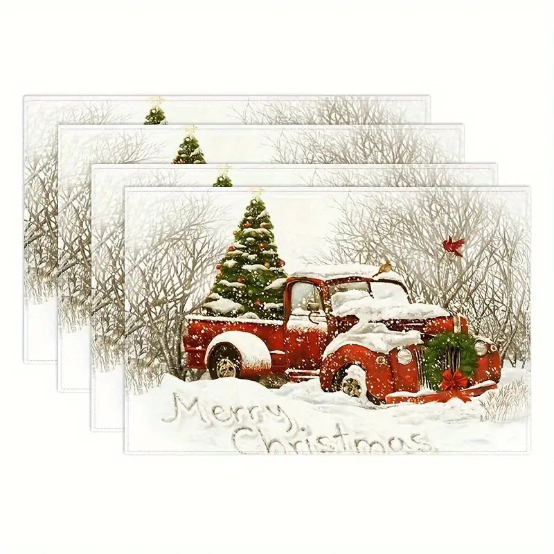 Fête de Noël Placemat Ustensiles de cuisine ménager