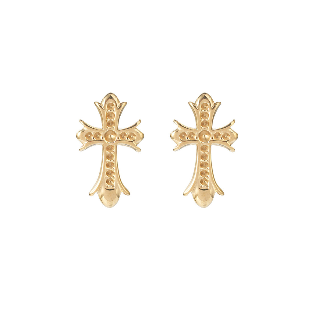 Boucles d'oreilles Cross Women's Ins Niche Simple Elegant Elegant Mode Light Luxury Design All-ma