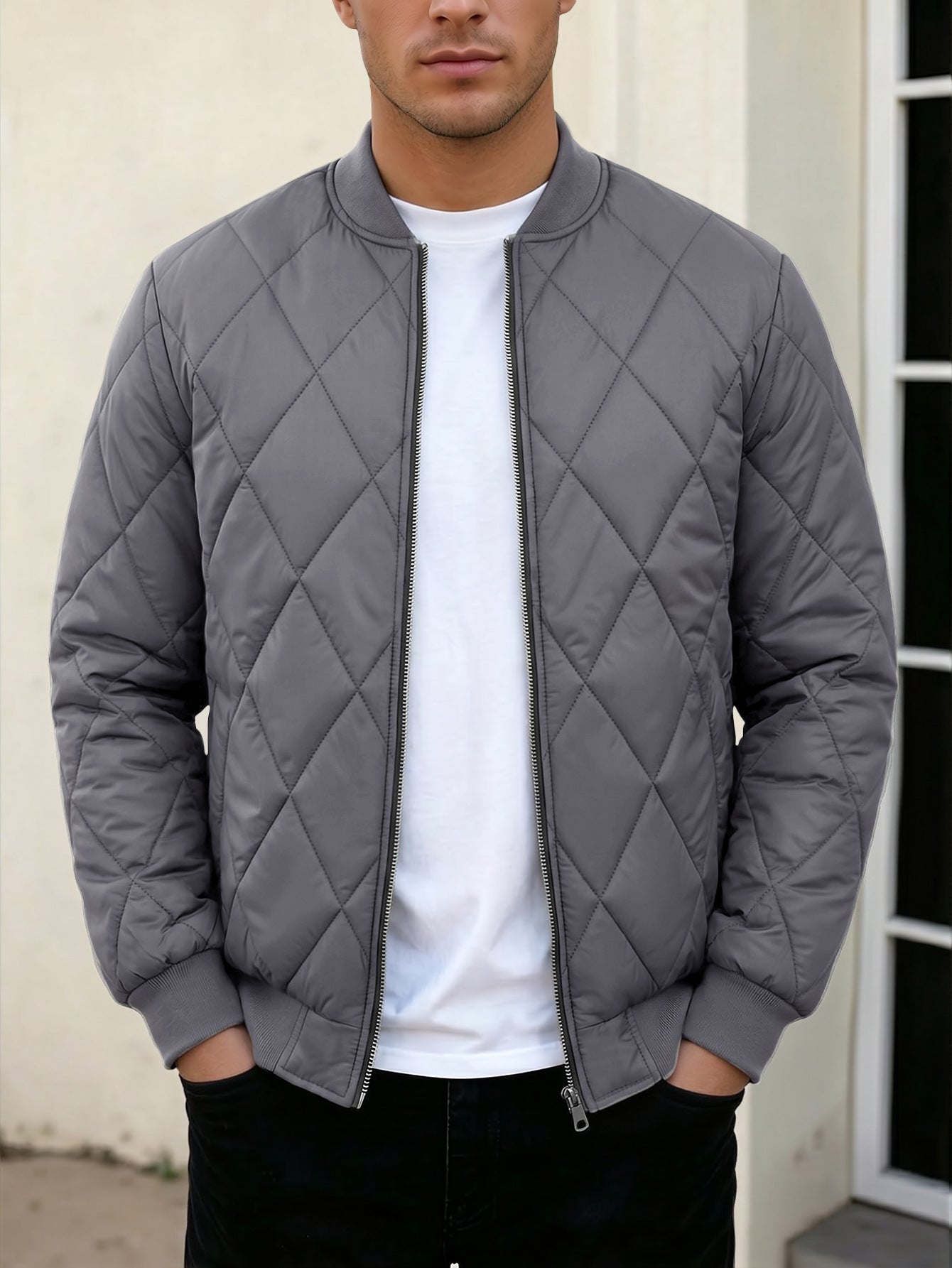 Vêtements de dessus pour homme en couleur solide pour l'automne et l'hiver