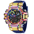 Homme Alliage Multicolore Multi-Function Dual-Display Sports Watch