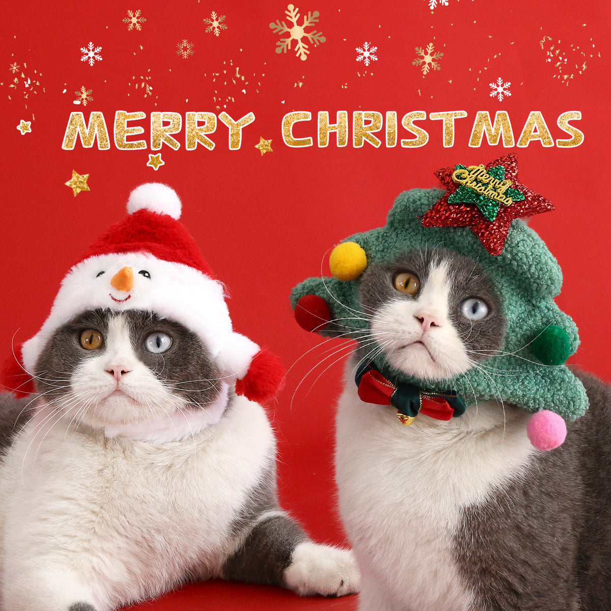 Chapeau de Noël de chat Petit Dogcat en peluche