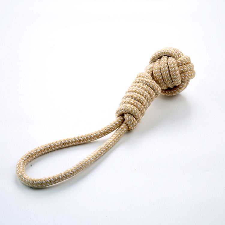 Pet Dog Coton Rope Joueur Tir Type Jouet de broyage
