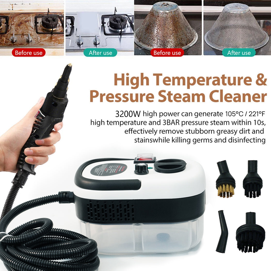 3200W Nettoyeur de vapeur portatif portatif haute pression Steamer pour la cuisine de la maison de voiture