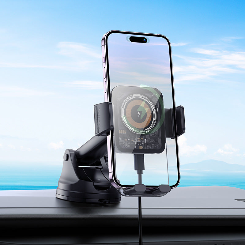 Voiture Mobile Téléphone Bracket magnétique sans fil charge rapide Dashboard fixe support anti-shake