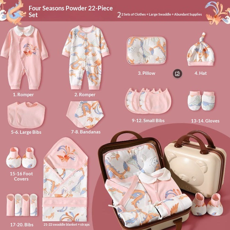 Boîte cadeau de vêtements de bébé en coton pur Ensemble complet d'articles cadeaux