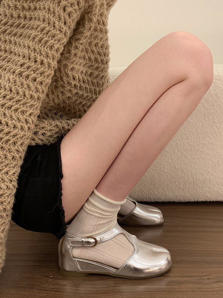 Summer Minimalist Flat Split Toe Mary Jane Chaussures Pour Femmes
