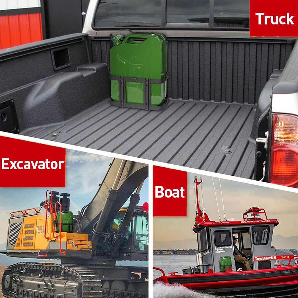 10L 20L UNIVERSAL LOCKABLE JERRY PEUT TITULAIRE DE LA BASSE FUEL TANKET MOUNT RACK BRACKET