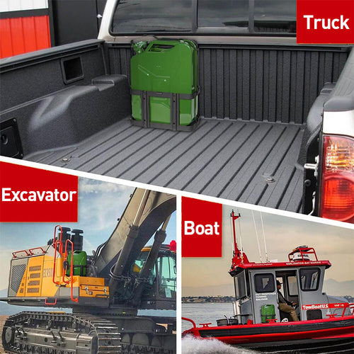 10L 20L UNIVERSAL LOCKABLE JERRY CAN HOLDER BASE FUEL TANKET MOUNT RACK BRACKET