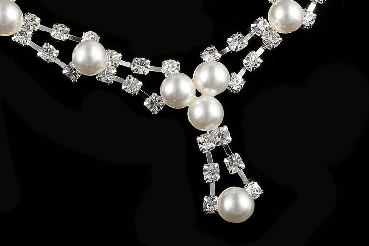 Bijoux de mariée simple collier perle perle