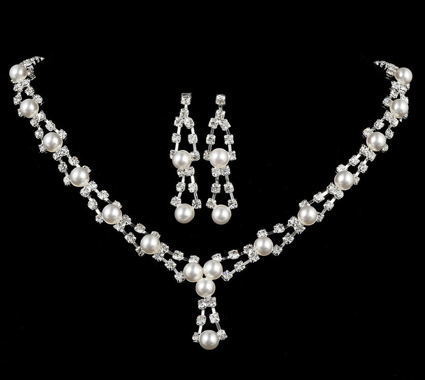 Bijoux de mariée simple collier perle perle