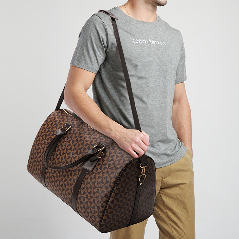 Grand-Capacité Affaires Voyage Sac Duffel Imprimé Sac Boston Handheld Crossbody Bag