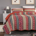 Ensemble de trois pièces de coton et lin style coton wash quilt