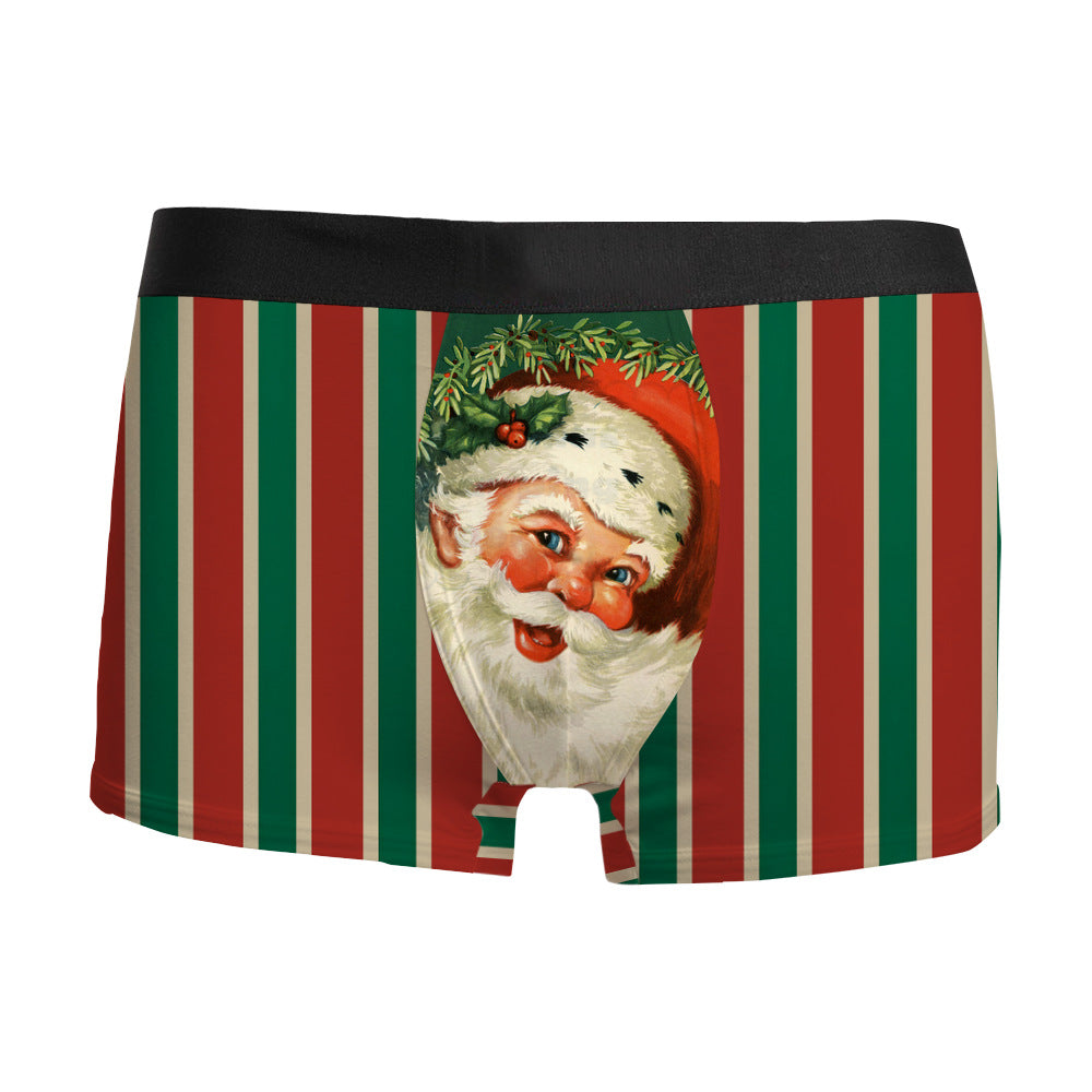 Sous-vêtements homme imprimé 3D de Noël respirant