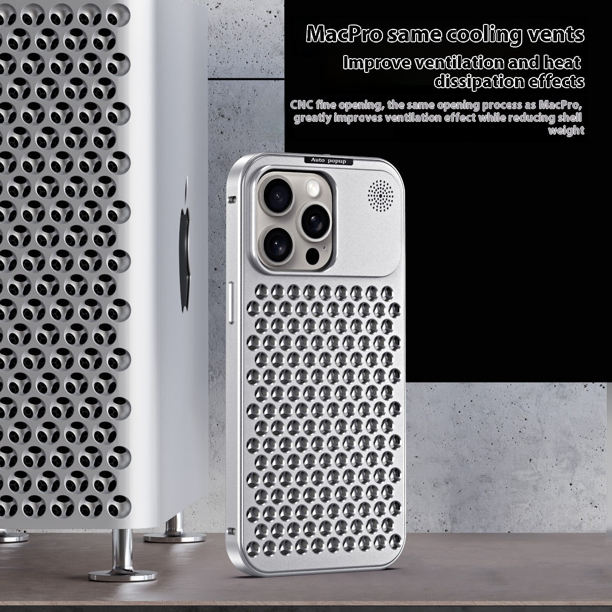 Étui de téléphone en alliage d'aluminium de mode