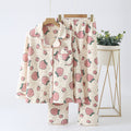 Costume de pyjama en coton d'hiver épais et d'air pour femmes