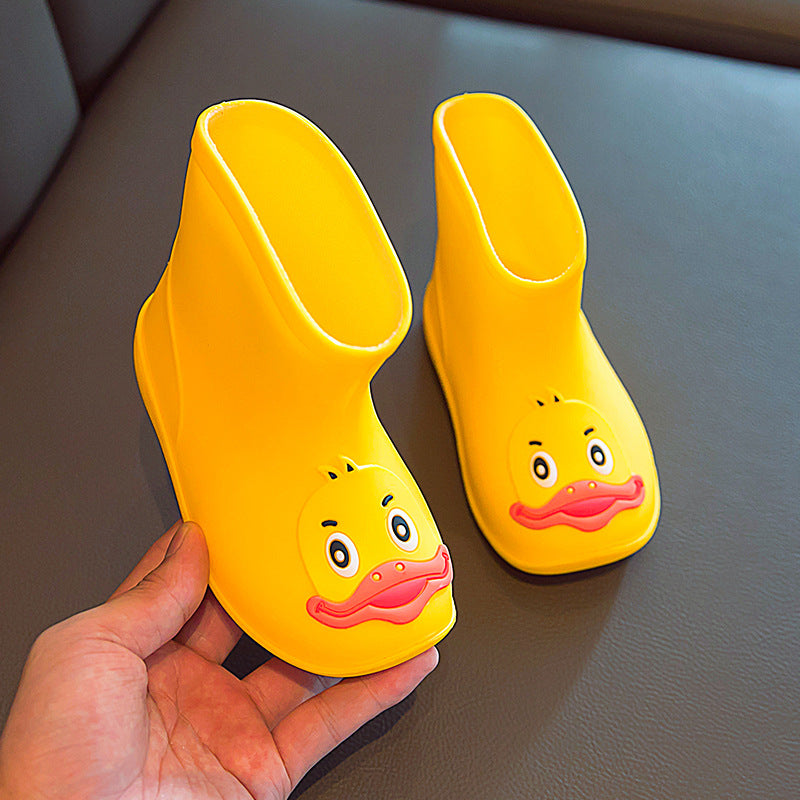 Chaussures en caoutchouc élégant antidérapant pour hommes et femmes & Bottes de pluie pour bébé Velvet