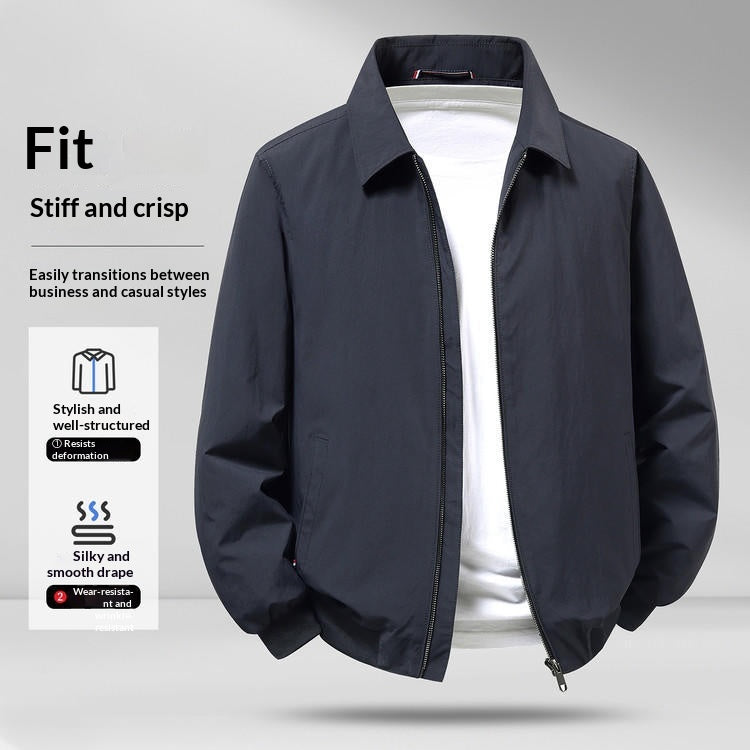 Veste Lapel Homme Printemps Automne Vêtements de dessus