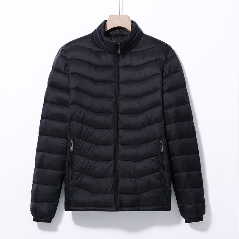 Veste casual en coton pour homme avec un collier
