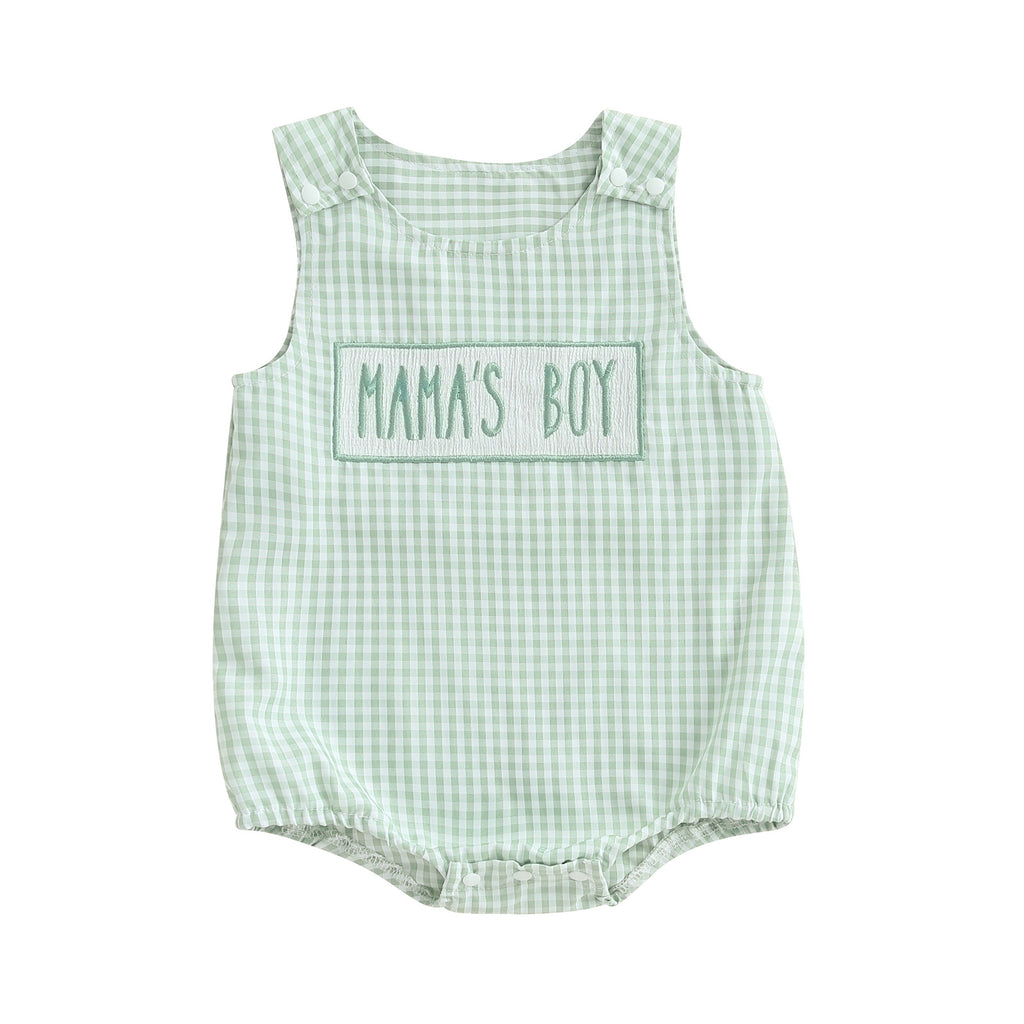 Little Embroidered Letter Triangular Romper