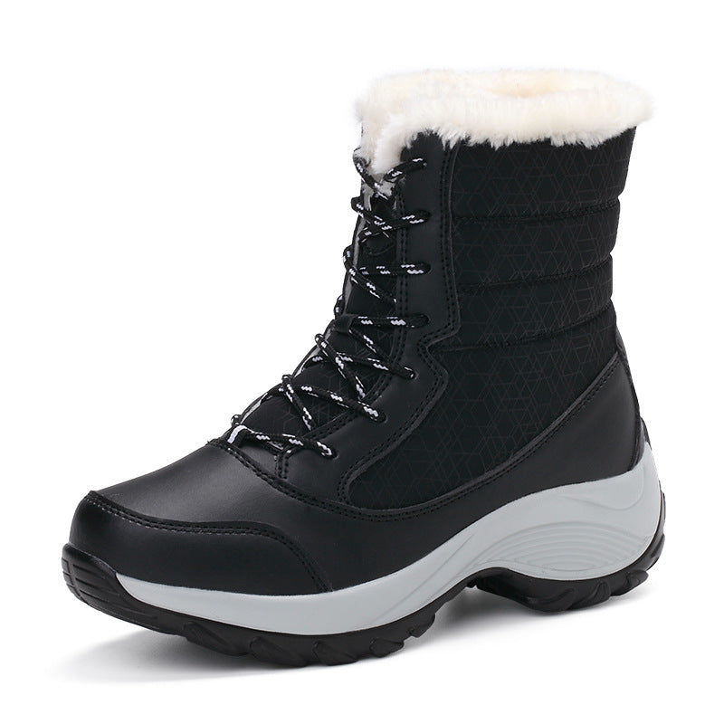 Chaussures femme haut-top en velours et chaussures imperméables