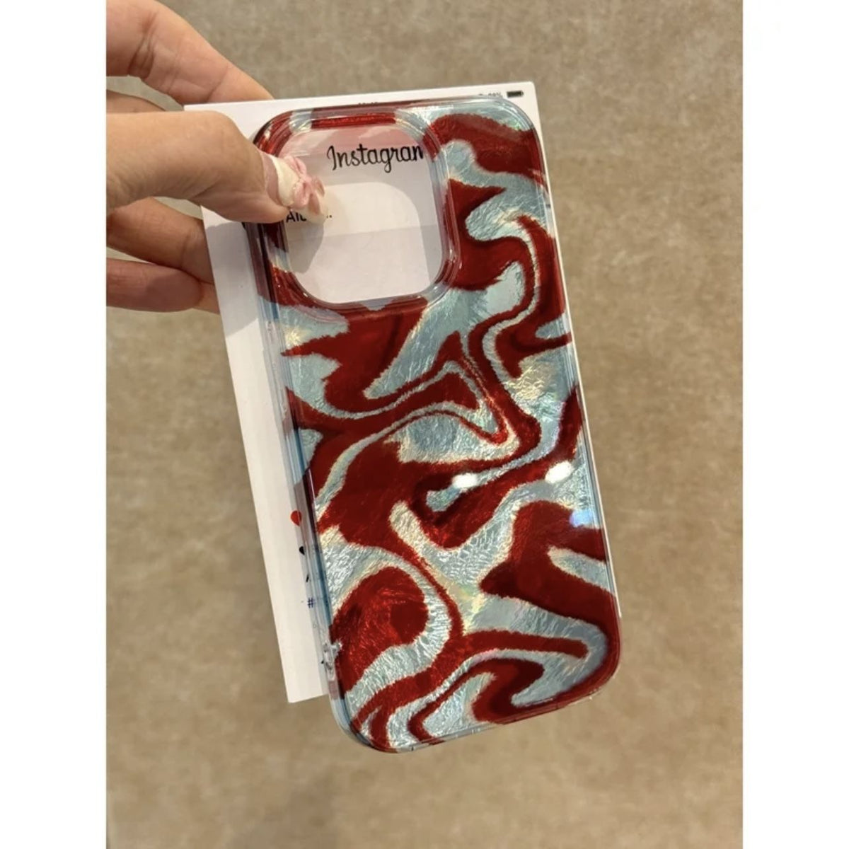 Blocs multicolores ondulés Cas de téléphone créatif