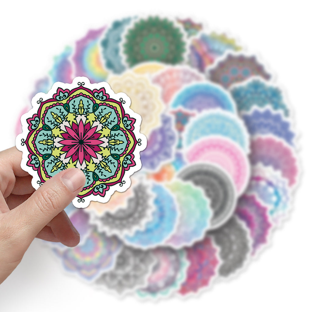 Stickers Bagage Mandala Graffiti Cool Creative Retro Bricolage Téléphone Étanche