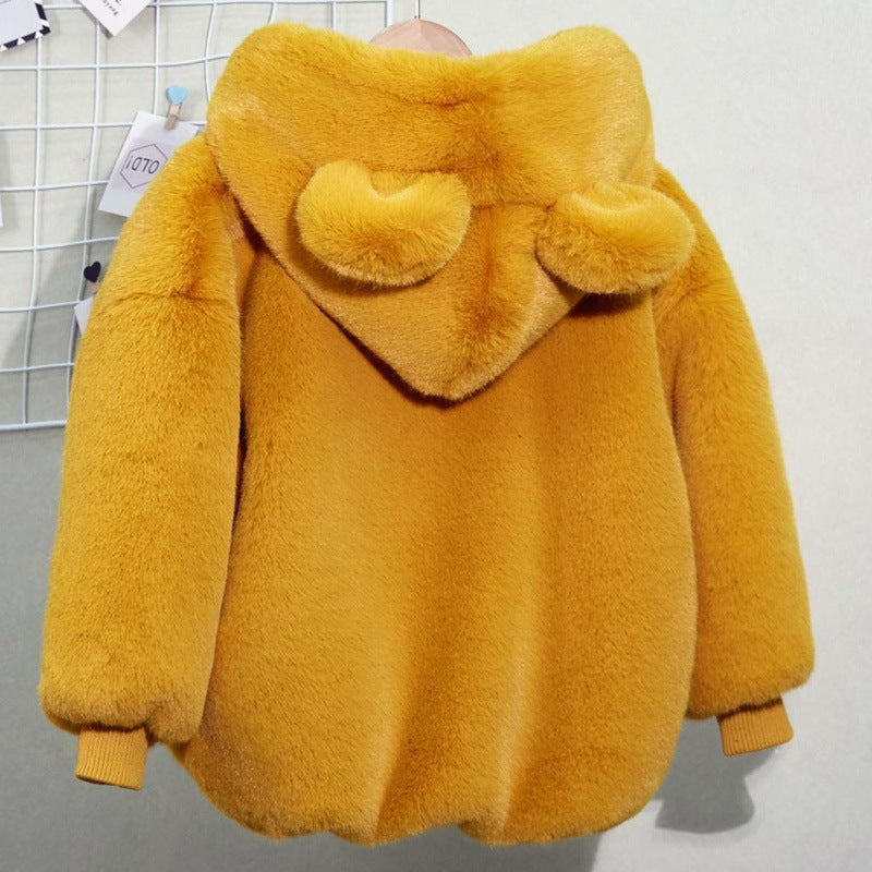 Automne et hiver Épaisseur de fourrure d'enfant Mink Fur