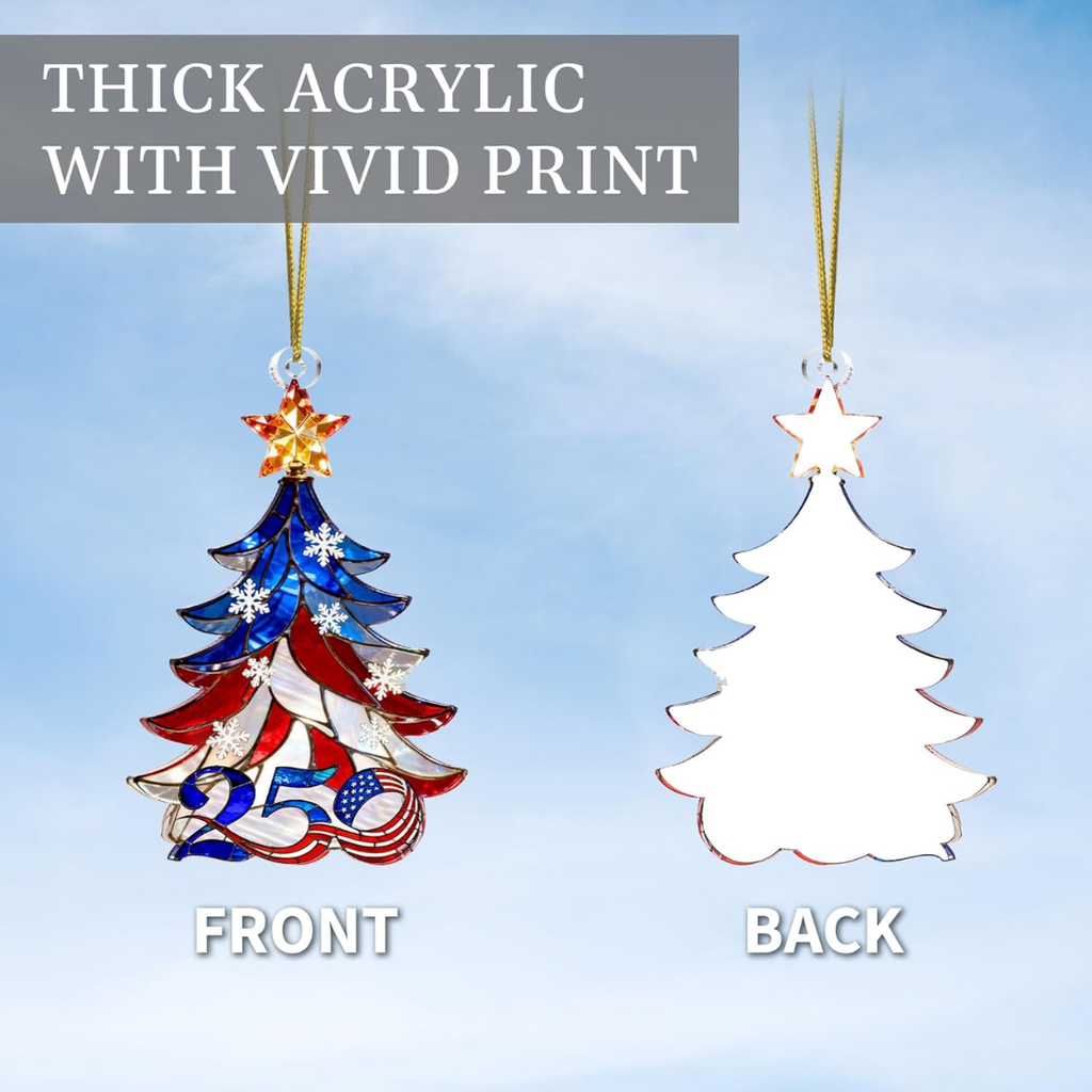 250 Anniversaire USA Ornement 2D Acrylique Amérique Marchandise Noël En Juillet Décorations