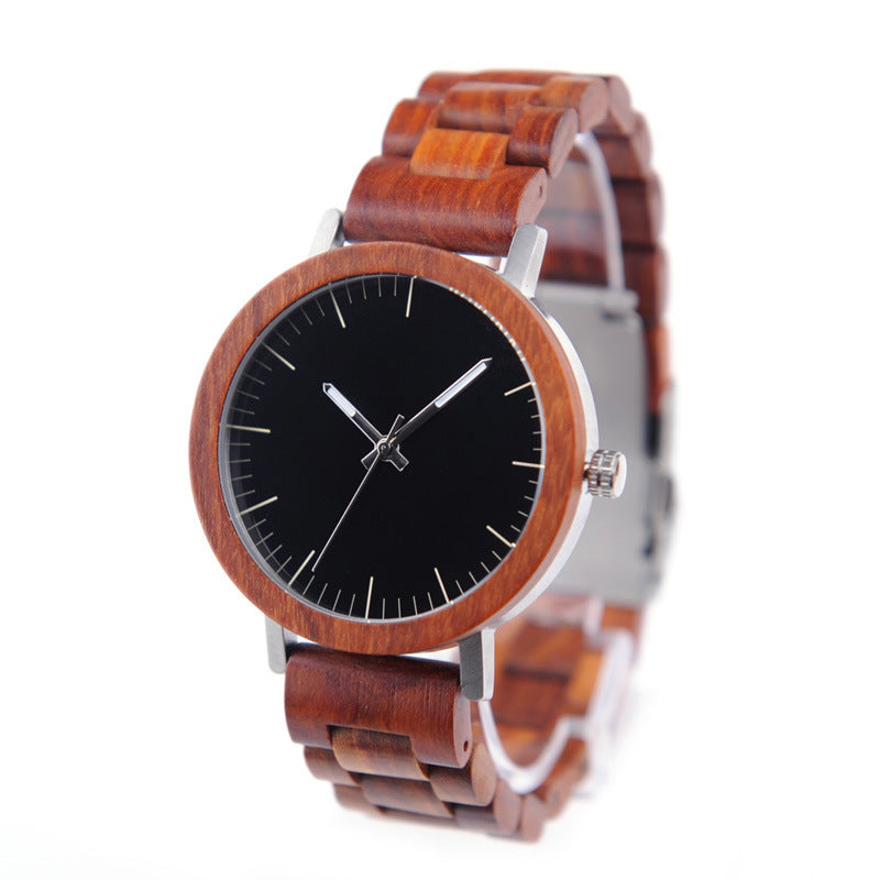 Montre Quartz en bois classique simple