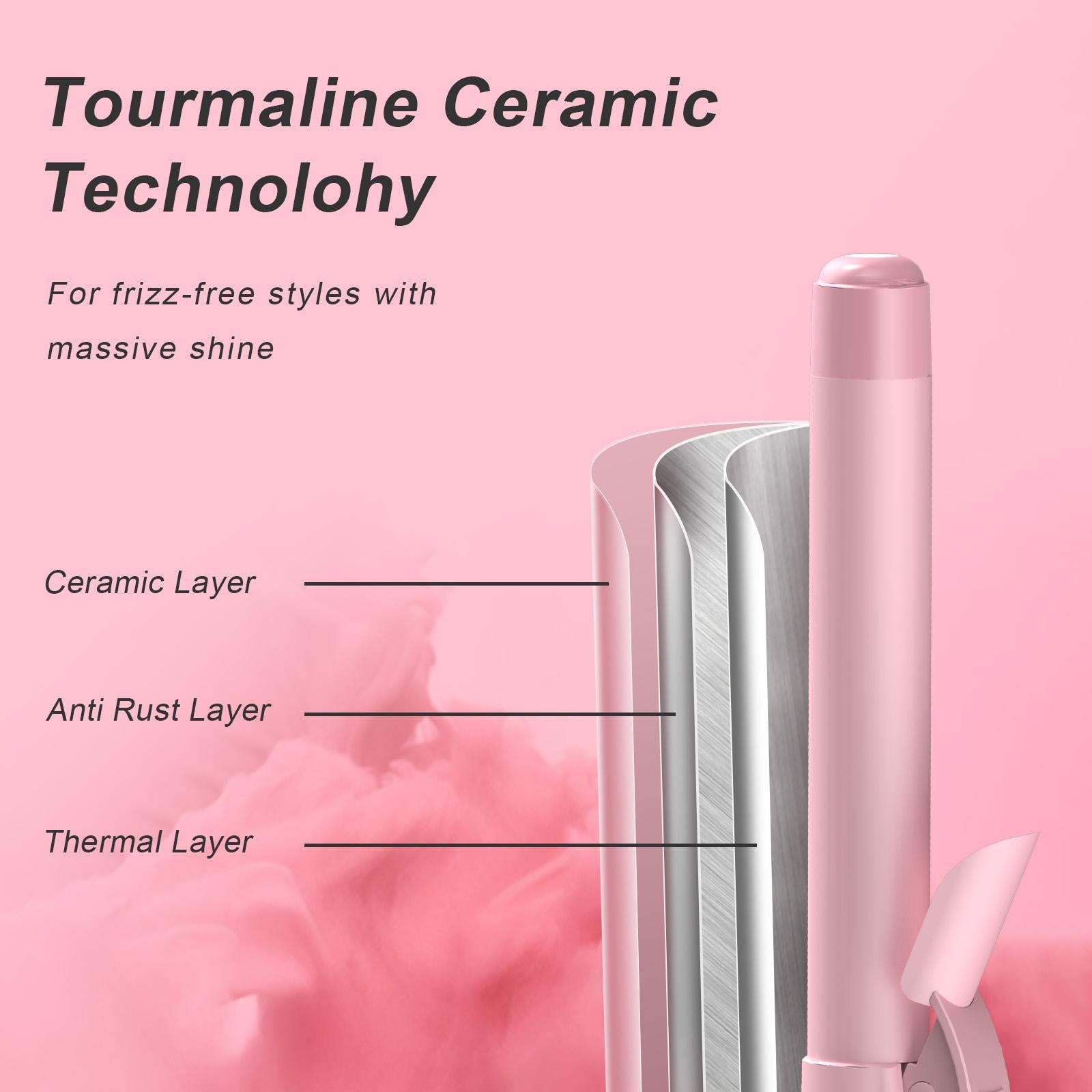 Iridescent Rotating Curling Iron Ceramic Curling Iron Convient à tous les types de cheveux Parfait