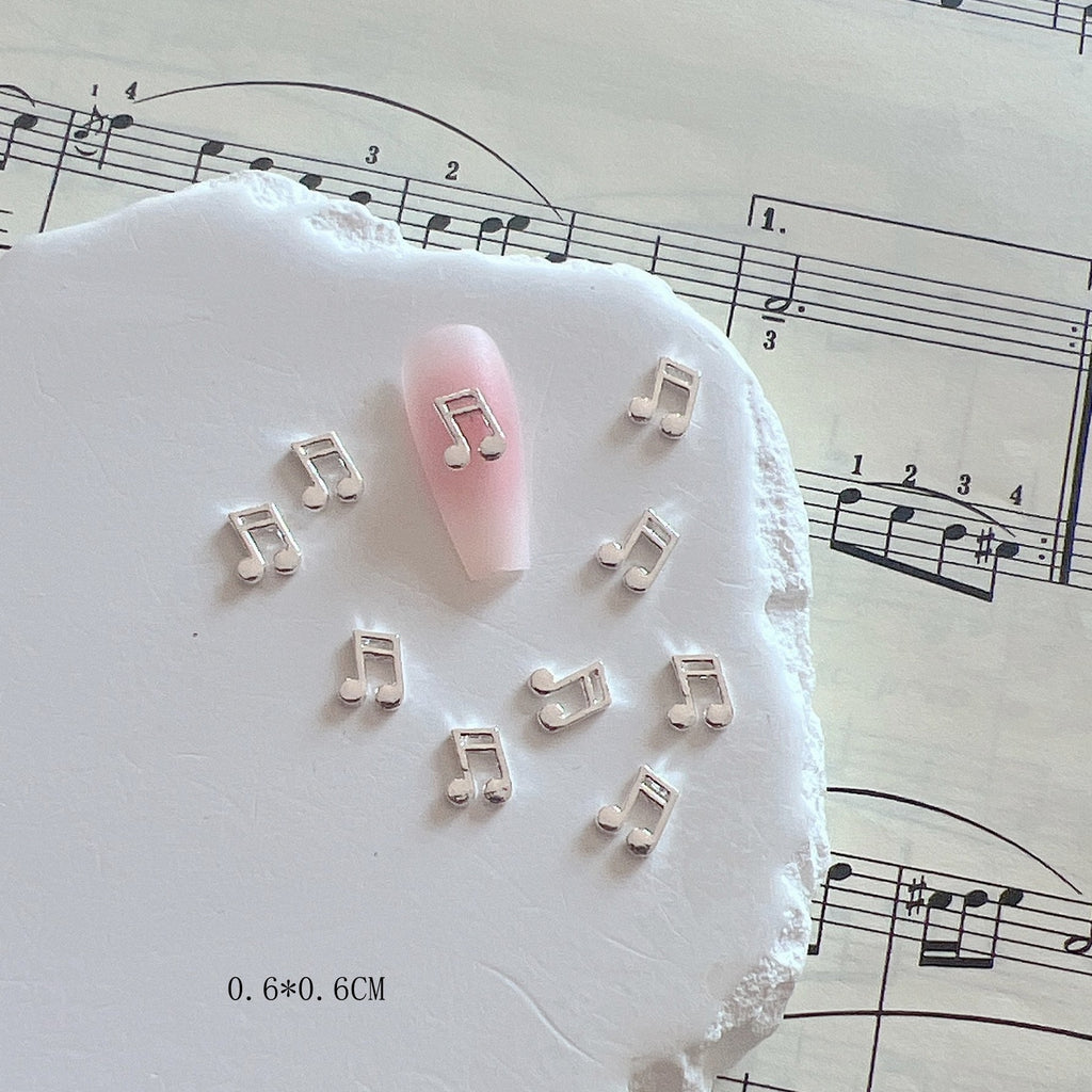 Symboles de musique Alliage de bijoux Nails Accessoires en métal